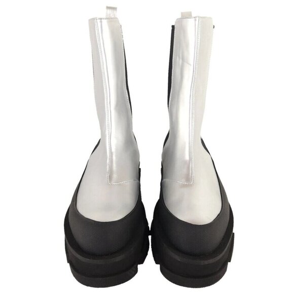 Both Gao Platform Chelsea Boots Size 44 US 11 Mens Silver $660 - Picture 3 of 15